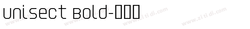 Unisect Bold字体转换